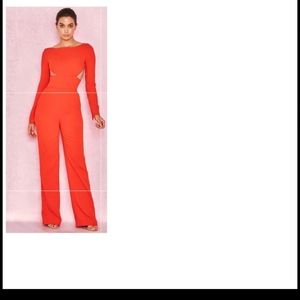 This is a size med orange classy jumpsuit...